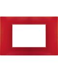 Placca 3P Tecnopolimero 12x8cm Corallo compatibile Vimar