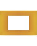 Placca 3P Tecnopolimero 12x8cm Arancio compatibile Vimar