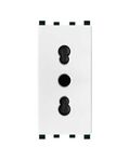 Presa bivalente 10-16A 250V Bianco compatibile Vimar