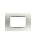 Placca in tecnopolimero grigio chiaro 3 posti compatibile Living International