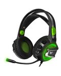 Cuffie da gaming con microfono LED verde CMGH-3002 CrownMicro