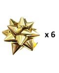 Coccarda decorativa giallo metal 7cm confezione da 6 pezzi Christmas Gifts