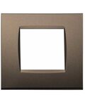 Placca in tecnopolimero 2 posti color bronzo compatibile Living International