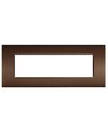 Placca in tecnopolimero 7 posti color bronzo compatibile Living International