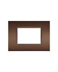 Placca in tecnopolimero 3 posti color bronzo compatibile Living International