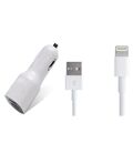 Caricabatterie Lightning per auto con cavo di ricarica e sincronizzazione 2xUSB 1m