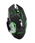 Mouse da gaming LED wireless con batteria ricaricabile incorporata nero FV-W502