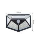 Lampada solare ricaricabile con sensore PIR/Crepuscolare 7W IP65 100 LED