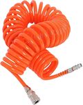 Tubo Aria Compressa Spirale 8 Metri Flessibile Per Compressore Attacco Rapido
