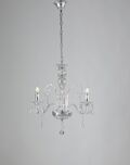 LAMPADARIO CRISTALLO CROMO 3XE14 60X65CM