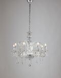 LAMPADARIO CRISTALLO CROMO 8XE14 70X65CM