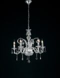 LAMPADARIO CRISTALLO CROMO 5XE14 66X65CM