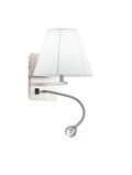 APPLIQUE LED HELLY TONDO BIANCO 1XE14 + 1X3W 160LM 4500K 20X24X25CM