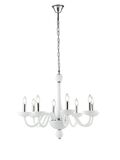 LAMPADARIO ALFIERE BIANCO 8XE14 74X59CM