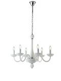 LAMPADARIO ALFIERE BIANCO 6XE14 74X59CM