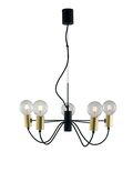 SOSPENSIONE AXON NERA/ORO 5XE27 60X23CM
