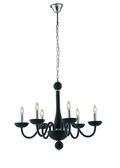 LAMPADARIO ALFIERE NERO 6XE14 74X59CM