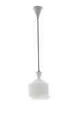 SOSPENSIONE SUGAR-C BIANCO CAVO NERO 1XE27 20X26CM