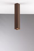 PLAFONIERA FLUKE QUADRA CORTEN 1XGU10 6X6X40CM