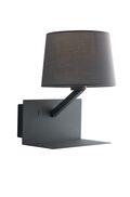 APPLIQUE CIAK GRIGIO USB 1XE27 23X31X22,5CM