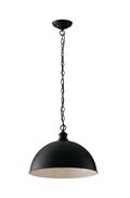 SOSPENSIONE CHARLESTON NERA 1XE27 38X28CM