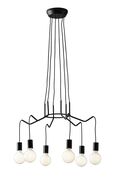 SOSPENSIONE HABITAT NERA 6XE27 66X39CM