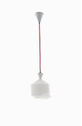SOSPENSIONE SUGAR-C BIANCO CAVO ROSSO 1XE27 20X26CM