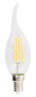 Lampadina LED Vintage Candela curva Tip 4.8W 470lm 2700K