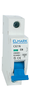 Interruttore magnetotermico 6kA 6A 1P curva C Elmark