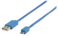 Cavo USB 2.0 USB A Maschio - Micro B Maschio Piatto 1.00 m Blu