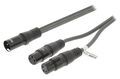 Cavo Stereo XLR 3p (M) - 2 XLR 3-Pin Femmina 1.5 m Grigio Scuro