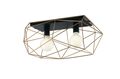 PLAFONIERA ABRAXAS NERO/ORO 2XE27 60X30X26,5CM