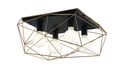 PLAFONIERA ABRAXAS NERO/ORO 4XE27 62,5X51X26,5CM