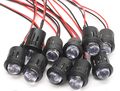 Indicatore LED 12V 10mm luce arancione confezione da 10 pezzi