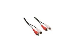 Cavo audio stereo 2x RCA maschio - 2x RCA maschio - 3 metri - Nero