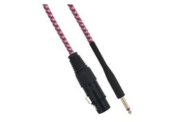 Cavo XLR Cannon femmina a Jack 6.35 maschio 3 metri Mono - Bianco/Fucsia