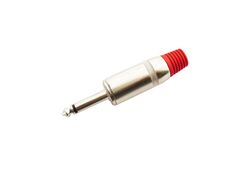 Connettore Jack 6.3mm mono in metallo - rosso