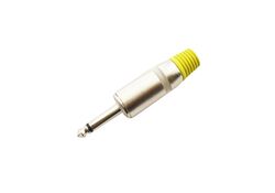 Connettore Jack 6.3mm mono in metallo - giallo