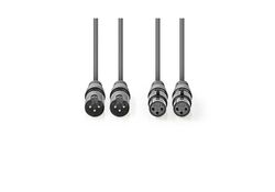 Cavo Audio XLR Bilanciato 2x Maschio a 3 Pin- 2x Femmina a 3 Pin