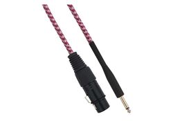 Cavo XLR Cannon femmina a Jack 6.35 maschio 5 metri Mono - Bianco/Fucsia