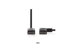 Cavo HDMI Alta Velocità con Ethernet Connettore HDMI - Connettore HDMI Con angolo a destra 2m Nero