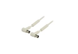 Cavo Coassiale 100 dB ad Angolo Coassiale Maschio - Femmina Coax (IEC) 25m Bianco