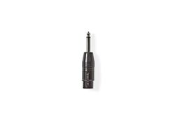 Adattatore XLR Mono - Femmina a 3 Pin XLR - Maschio da 6,35 mm - Nero