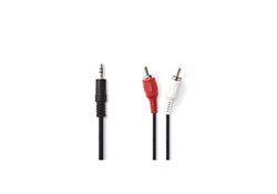 Cavo Audio Stereo Maschio da 3mm-2xRCA maschio 1m Nero