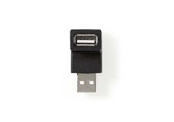 Adattatore USB 2.0 A maschio-A femmina Con angolo a 90° Nero