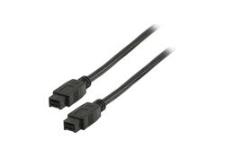 Cavo firewire 9 poli nero 2m