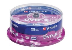 DVD 4.7 GB Verbatim confezione da 25