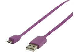 Cavo USB 2.0 A Maschio - Micro B Maschio cavo piatto 1m Viola