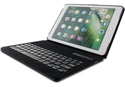Custodia con Tastiera Bluetooth per Apple iPad 9.7 2017 Internazionale USA Nero