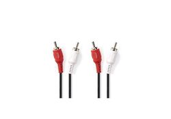 Cavo Audio Stereo - 2x RCA maschio - 2x RCA maschio - 1.0 m - Nero